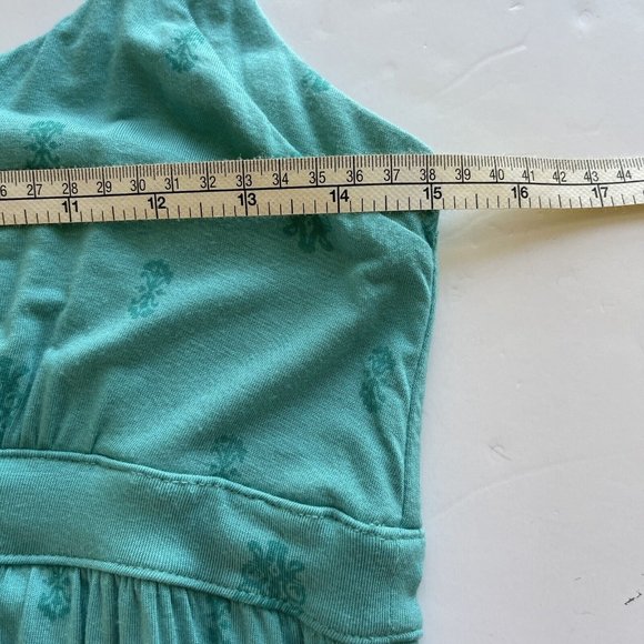 Dakini Athletic Dress Medium Damask Print Yoga Tennis Modal Racerback Turquoise - Picture 9 of 11